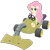 Size: 1024x1021 | Tagged: safe, artist:fireluigi29, fluttershy, human, equestria girls, g4, driving, female, kart, mario kart, poltergust 4000, simple background, smiling, solo, transparent background