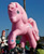 Size: 324x400 | Tagged: safe, pinkie pie (g3), earth pony, pony, g3, balloon, cute, floating, heart, holiday, looking at you, parade, parade balloon, photo, raised hoof, thanksgiving, united states