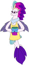 Size: 1445x3128 | Tagged: safe, artist:supahdonarudo, queen novo, seapony (g4), series:novoember, g4, my little pony: the movie, apron, bowl, clothes, food, holding, holiday, simple background, thanksgiving, transparent background