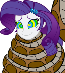Size: 842x949 | Tagged: safe, artist:a-new-recipeh, rarity, human, snake, equestria girls, g4, coils, cute, female, humanized, hypno eyes, hypnority, hypnosis, hypnotized, kaa, kaa eyes, raribetes, simple background, smiling, transparent background, wrapped up