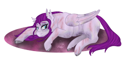 Size: 3800x1849 | Tagged: safe, artist:loopina, oc, oc only, oc:shy amethyst, pegasus, pony, female, hematoma, mare, poctober, scar, simple background, solo, transparent background