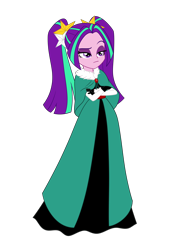 Size: 2500x3336 | Tagged: safe, artist:nie-martw-sie-o-mnie, aria blaze, human, equestria girls, g4, clothes, dress, gown, high res, long dress, long skirt, simple background, skirt, solo, transparent background