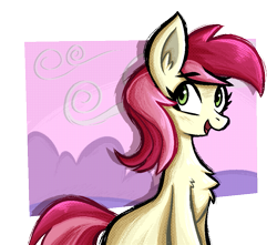 Size: 877x776 | Tagged: safe, artist:daze, roseluck, earth pony, pony, g4, chest fluff, dithering, female, mare, pixel-crisp art, simple background, solo, transparent background