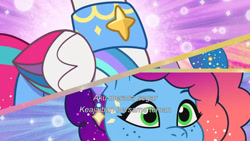Size: 3072x1727 | Tagged: safe, screencap, izzy moonbow, misty brightdawn, zipp storm, pegasus, pony, unicorn, crystal ball (episode), g5, my little pony: tell your tale, spoiler:g5, spoiler:my little pony: tell your tale, spoiler:tyts01e68, female, indonesian, mare, rebirth misty, subtitles, trio, trio female
