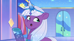 Size: 3072x1727 | Tagged: safe, screencap, violet frost, auroricorn, pony, unicorn, crystal ball (episode), g5, my little pony: tell your tale, spoiler:g5, spoiler:my little pony: tell your tale, spoiler:tyts01e68, :o, female, mare, open mouth, solo