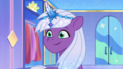 Size: 3072x1727 | Tagged: safe, screencap, violet frost, auroricorn, pony, unicorn, crystal ball (episode), g5, my little pony: tell your tale, spoiler:g5, spoiler:my little pony: tell your tale, spoiler:tyts01e68, female, mare, smiling, solo