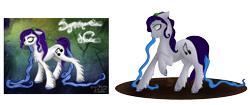 Size: 1631x688 | Tagged: safe, artist:loopina, oc, oc only, oc:symphonia noces, earth pony, pony, female, mare, poctober, redraw, scared, simple background, solo, transparent background