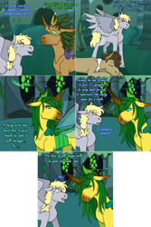 Size: 1502x2254 | Tagged: safe, artist:voidskele, derpy hooves, doctor whooves, queen chrysalis, time turner, oc, oc:tantamount, changedling, changeling, pony, lovestruck derpy, tantamount time turner, g4, purified chrysalis