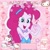 Size: 1200x1200 | Tagged: safe, artist:efegirl4, editor:efegirl4, pinkie pie, human, equestria girls, g4, blurry, cute, happy, heart hands, hello kitty, icon, looking at you, milk carton, pfp, picsart, pink, pink hair, smiling