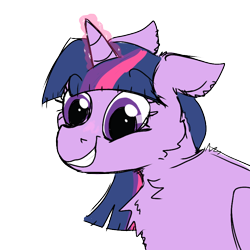 Size: 768x768 | Tagged: safe, artist:djdoublej, twilight sparkle, alicorn, pony, g4, aura, chest fluff, female, simple background, smiling, solo, transparent background, twilight sparkle (alicorn)