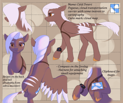 Size: 1800x1500 | Tagged: safe, artist:escapist, oc, oc:cold desert, pegasus, pony, female, reference sheet