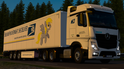 Size: 1920x1080 | Tagged: safe, artist:owlcat, derpy hooves, pony, g4, euro truck simulator 2, ponified