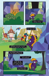 Size: 1920x2948 | Tagged: safe, artist:alexdti, oc, oc:lavender dreams (goldfur), oc:purple creativity, oc:vee, pegasus, pony, comic:quest for friendship retold, glasses, ponyville, ponyville town hall, twilight's castle