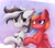 Size: 2048x1808 | Tagged: safe, artist:gaffy, oc, oc:gaffy, pegasus, pony, zebra, birthday gift, cheek fluff, chest fluff, ear fluff, hug, pegasus oc, wings, zebra oc