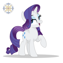 Size: 2500x2500 | Tagged: safe, artist:r4hucksake, rarity, pony, unicorn, g4, female, high res, mare, raised hoof, simple background, solo, transparent background
