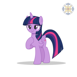 Size: 2500x2500 | Tagged: safe, artist:r4hucksake, twilight sparkle, alicorn, pony, g4, compass rose, female, high res, mare, palindrome get, simple background, solo, transparent background, twilight sparkle (alicorn)