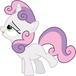 Size: 3000x3005 | Tagged: safe, artist:cloudy glow, sweetie belle, pony, unicorn, g4, hearts and hooves day (episode), .ai available, blank flank, female, filly, foal, high res, simple background, solo, transparent background, vector