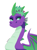 Size: 2056x2796 | Tagged: safe, artist:agfavio, sparky sparkeroni, spike, dragon, g5, my little pony: make your mark, my little pony: make your mark chapter 6, high res, simple background, sparky and his hero, spike (g5), white background