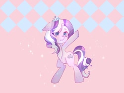 Size: 1080x810 | Tagged: safe, artist:tian4717, diamond tiara, earth pony, pony, g4, bipedal, female, filly, foal, solo, sparkles