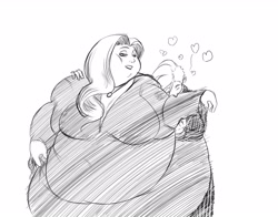 Size: 2800x2200 | Tagged: safe, artist:mountainchubby, rarity, spike, human, g4, bbw, breasts, cleavage, clothes, cosplay, costume, double chin, fat, fat boobs, female, gomez addams, high res, humanized, male, monochrome, morbidly obese, morticia addams, obese, raritubby, ship:sparity, shipping, ssbbw, straight, the addams family