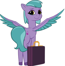 Size: 1239x1257 | Tagged: safe, artist:equestriaexploration, shiny sparks, pegasus, pony, g5, my little pony: tell your tale, crying, female, mare, simple background, solo, suitcase, teary eyes, transparent background