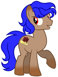 Size: 1301x1729 | Tagged: safe, artist:faithydash, oc, oc only, oc:hotaru butter, earth pony, pony, 2024 community collab, derpibooru community collaboration, g4, base used, lip bite, male, simple background, solo, transparent background