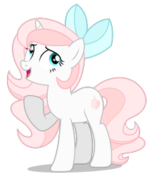 Size: 3447x4049 | Tagged: safe, artist:creedyboy124, oc, oc only, oc:sweetheart, pony, unicorn, g4, bow, female, hair bow, simple background, solo, transparent background, vector