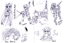 Size: 1500x1016 | Tagged: safe, artist:sepiakeys, twilight sparkle, pony, anthro, g4, clothes, dress, monochrome, nuka cola