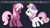 Size: 607x343 | Tagged: safe, cheerilee, sweetie belle, earth pony, pony, unicorn, derpibooru, g4, female, filly, foal, juxtaposition, looking at each other, looking at someone, meta
