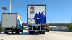 Size: 1920x1080 | Tagged: safe, artist:owlcat, princess luna, alicorn, pony, g4, cgi, street, text, tired, truck