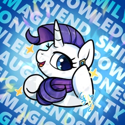 Size: 1000x1000 | Tagged: safe, artist:brella, rarity, pony, unicorn, g4, female, filly, filly rarity, horn, signature, solo, stars, younger