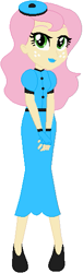 Size: 165x541 | Tagged: safe, artist:sturk-fontaine, oc, oc only, oc:briar apple, human, fanfic:her way with words, equestria girls, g4, base used, beret, blue lipstick, clothes, fingerless gloves, freckles, gloves, hat, latex dress, lipstick, magical lesbian spawn, offspring, parent:applejack, parent:fluttershy, simple background, solo, white background