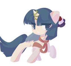 Size: 1187x1099 | Tagged: artist needed, safe, oc, oc only, oc:starsea.c, pony, unicorn, 2024 community collab, derpibooru community collaboration, clothes, female, mare, scarf, simple background, solo, transparent background