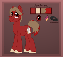 Size: 2737x2473 | Tagged: safe, artist:alissa1010, oc, oc only, oc:dato curioso, earth pony, pony, gradient background, high res, reference sheet, solo