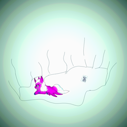 Size: 2000x2000 | Tagged: source needed, safe, artist:gloomy spellart, opaline arcana, alicorn, pony, g5, crying, defeat, defeated, female, high res, lying down, mare, solo, together tree, upset