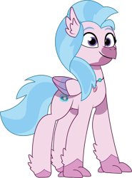 Size: 976x1319 | Tagged: safe, artist:prixy05, silverstream, classical hippogriff, hippogriff, g4, g5, my little pony: tell your tale, cutie mark on hippogriff, female, g4 to g5, generation leap, simple background, solo, transparent background, vector