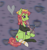 Size: 1867x2000 | Tagged: safe, artist:magpiegoblin, tree hugger, earth pony, pony, g4, bong, clothes, commission, drugs, ear fluff, female, heart, high, mare, marijuana, mismatched socks, shirt, sitting, smoke, smoking, socks, solo, striped socks, ych result