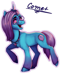 Size: 1368x1680 | Tagged: safe, artist:arky2000, comet (g5), auroricorn, pony, g5, my little pony: make your mark, my little pony: make your mark chapter 6, secrets of starlight, spoiler:g5, spoiler:my little pony: make your mark, glasses, male, open mouth, simple background, solo, stallion, transparent background