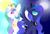 Size: 1024x688 | Tagged: safe, artist:midnightauroraarts, princess celestia, princess luna, alicorn, pony, g4, 2016, female, mare, moon, old art, royal sisters, siblings, sisters, sun