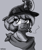 Size: 1672x1996 | Tagged: safe, artist:reddthebat, oc, oc:number nine, earth pony, pony, bust, cigarette, female, gray background, grayscale, helmet, lidded eyes, mare, mining helmet, monochrome, simple background, smiling, smoking, solo, sternocleidomastoid