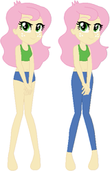 Size: 349x545 | Tagged: safe, artist:sturk-fontaine, oc, oc only, oc:briar apple, human, equestria girls, g4, base used, contemporary dancer, freckles, magical lesbian spawn, offspring, parent:applejack, parent:fluttershy, simple background, solo, white background