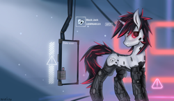 Size: 2400x1400 | Tagged: safe, artist:weiling, oc, oc only, oc:blackjack, pony, unicorn, fallout equestria, fallout equestria: project horizons, fanfic art, solo