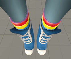 Size: 828x687 | Tagged: safe, artist:loicsuplymedias, rainbow dash, equestria girls, g4, 3d, boots, clothes, feet, shoes, socks, solo