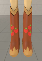 Size: 827x1208 | Tagged: safe, artist:loicsuplymedias, applejack, equestria girls, g4, 3d, boots, boots shot, cowboy boots, feet, high heel boots, legs, pictures of legs, shoes, solo