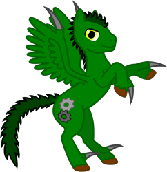 Size: 1998x2064 | Tagged: safe, artist:guardian talon, derpibooru exclusive, oc, oc only, original species, pegasus, pony, 2024 community collab, derpibooru community collaboration, male, rearing, simple background, solo, spread wings, stallion, talons, transparent background, unshorn fetlocks, wings