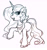 Size: 2394x2550 | Tagged: safe, artist:opalacorn, oc, oc only, oc:vesper, oc:vesper radiance, pony, unicorn, commission, ear fluff, ear piercing, earring, female, high res, jewelry, lineart, looking at you, mare, monochrome, neckerchief, open mouth, open smile, piercing, simple background, smiling, smiling at you, solo, unshorn fetlocks, white background