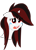 Size: 2180x3061 | Tagged: safe, artist:resu, derpibooru exclusive, oc, oc only, oc:blackjack, cyborg, pony, unicorn, fallout equestria, fallout equestria: project horizons, .svg available, bust, crying, fanfic art, female, high res, mare, red eyes, simple background, solo, transparent background, vector