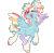 Size: 1920x1893 | Tagged: safe, artist:bishopony, oc, oc only, oc:lolli, pegasus, pony, blush scribble, blushing, coat markings, colored wings, female, hooves, mare, multicolored hooves, multicolored wings, one eye closed, open mouth, open smile, poofy mane, signature, simple background, smiling, socks (coat markings), solo, spread wings, transparent background, unshorn fetlocks, wings