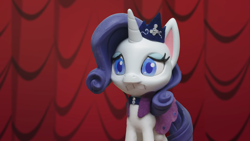 Size: 1920x1080 | Tagged: safe, screencap, rarity, pony, unicorn, fashion failure, g4, g4.5, my little pony: stop motion short, female, nervous, solo