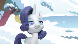 Size: 1920x1080 | Tagged: safe, rarity, pony, unicorn, g4, g4.5, my little pony: stop motion short, snow pony contest (short), female, gloating, smug, smugity, snow, solo